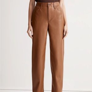 Madewell the perfect vintage wide-leg pant: faux leather edition size 24